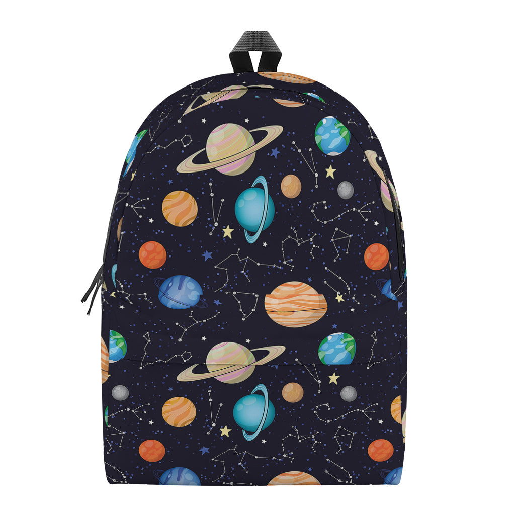 Constellations And Planets Pattern Print Backpack