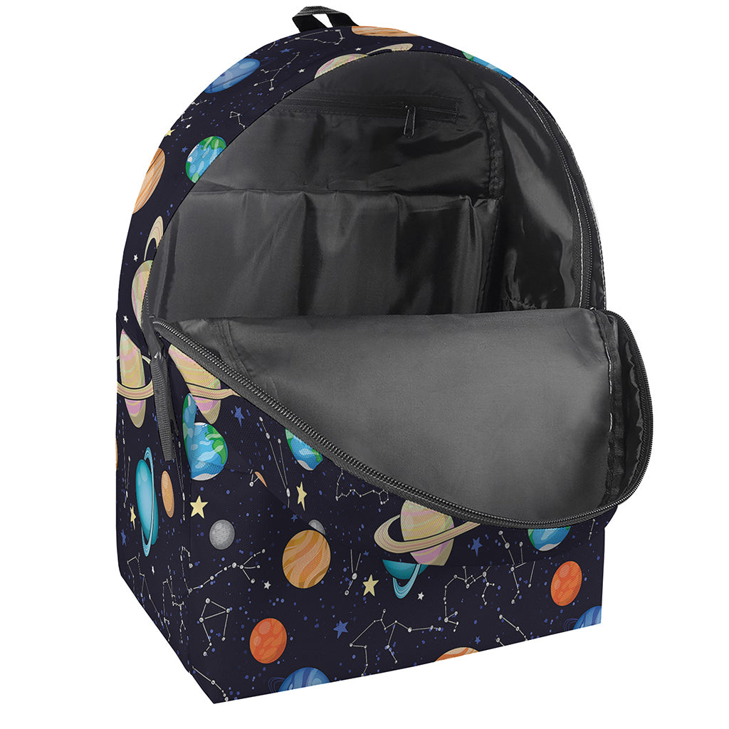 Constellations And Planets Pattern Print Backpack