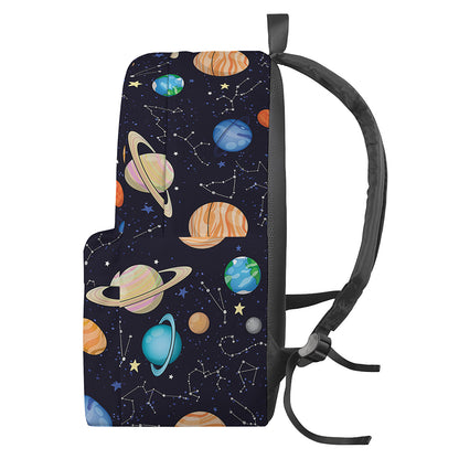 Constellations And Planets Pattern Print Backpack