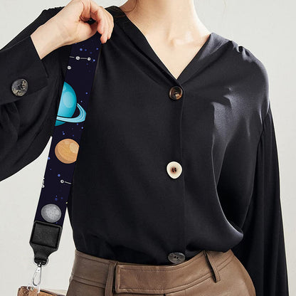Constellations And Planets Pattern Print Bag Strap