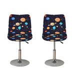 Constellations And Planets Pattern Print Bar Stool Covers