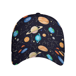 Constellations And Planets Pattern Print Baseball Cap