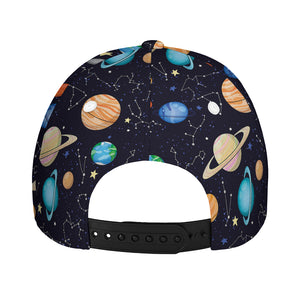 Constellations And Planets Pattern Print Baseball Cap