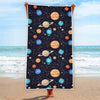 Constellations And Planets Pattern Print Beach Towel