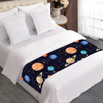 Constellations And Planets Pattern Print Bed Runner