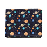 Constellations And Planets Pattern Print Bifold Wallet