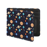 Constellations And Planets Pattern Print Bifold Wallet