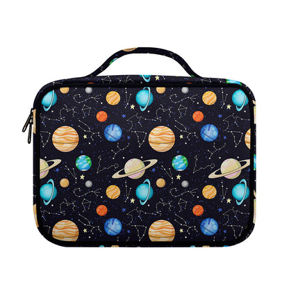 Constellations And Planets Pattern Print Briefcase Bible Bag
