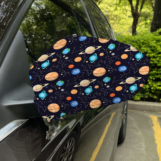 Constellations And Planets Pattern Print Car Side Mirror Covers