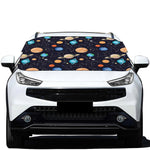 Constellations And Planets Pattern Print Car Windshield Snow Cover