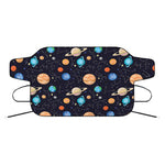 Constellations And Planets Pattern Print Car Windshield Snow Cover