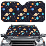 Constellations And Planets Pattern Print Car Windshield Sun Shade