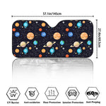 Constellations And Planets Pattern Print Car Windshield Sun Shade