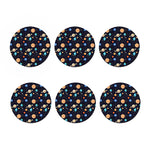 Constellations And Planets Pattern Print Coaster Set
