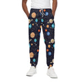 Constellations And Planets Pattern Print Cotton Sweatpants