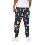 Constellations And Planets Pattern Print Cotton Pants