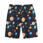 Constellations And Planets Pattern Print Cotton Shorts