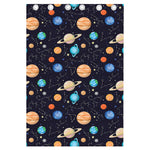 Constellations And Planets Pattern Print Curtain