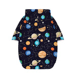 Constellations And Planets Pattern Print Dog Zip Up Hoodie