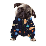 Constellations And Planets Pattern Print Dog Zip Up Jacket
