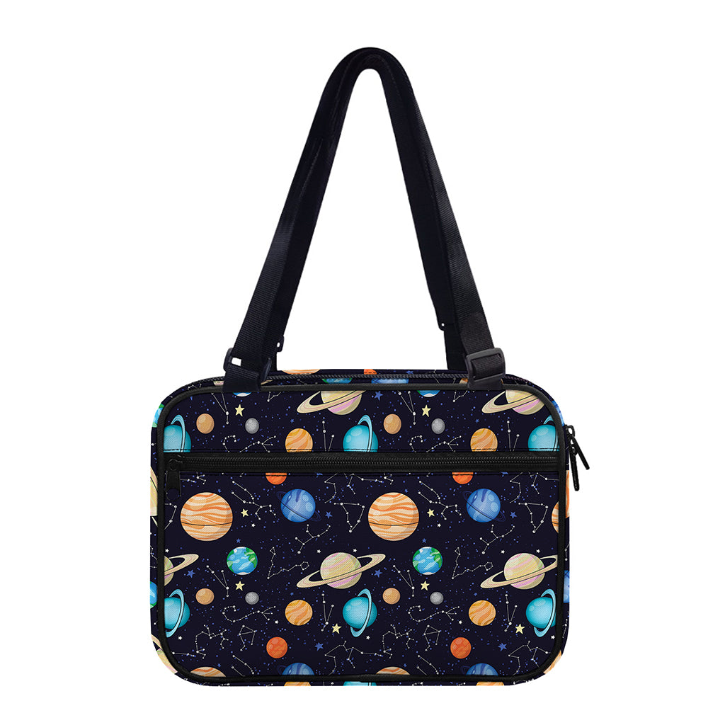 Constellations And Planets Pattern Print Double Strap Bible Bag