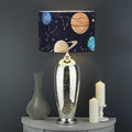 Constellations And Planets Pattern Print Drum Lamp Shade