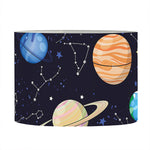 Constellations And Planets Pattern Print Drum Lamp Shade