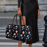Constellations And Planets Pattern Print Duffle Bag