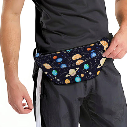 Constellations And Planets Pattern Print Fanny Pack