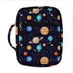 Constellations And Planets Pattern Print Front Pocket Bible Bag