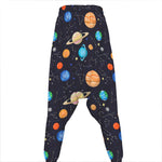 Constellations And Planets Pattern Print Hammer Pants
