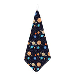 Constellations And Planets Pattern Print Hand Towel