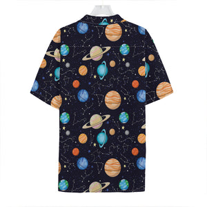 Constellations And Planets Pattern Print Hawaiian Shirt