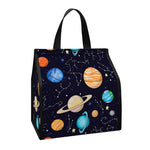 Constellations And Planets Pattern Print Insulated Lunch Tote