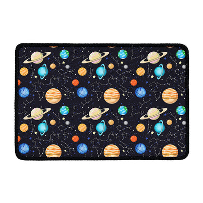 Constellations And Planets Pattern Print Kitchen Mat