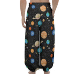 Constellations And Planets Pattern Print Lantern Pants