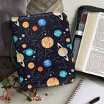 Constellations And Planets Pattern Print Leather Bible Cover