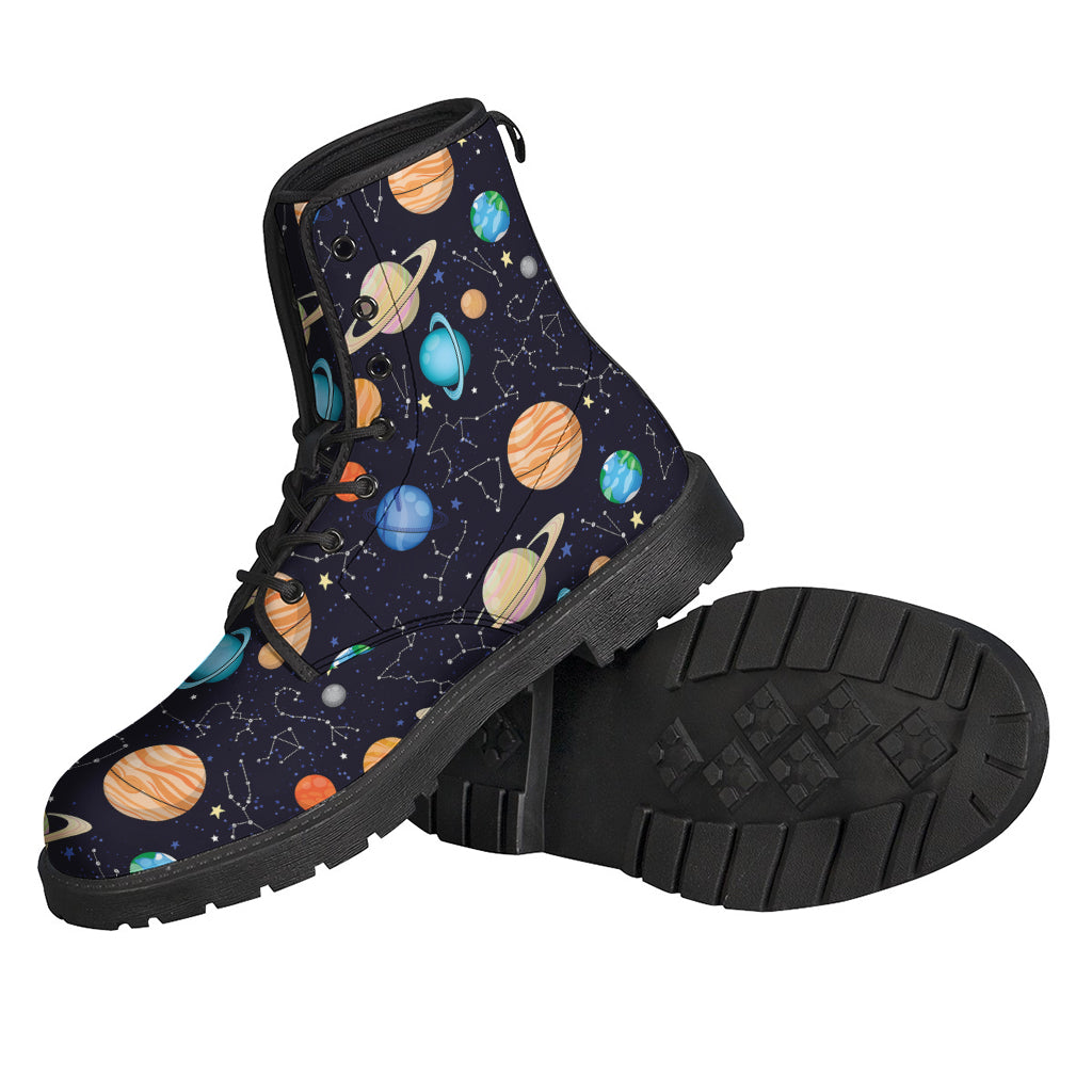 Constellations And Planets Pattern Print Backpack