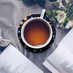 Constellations And Planets Pattern Print Leather Coaster Set