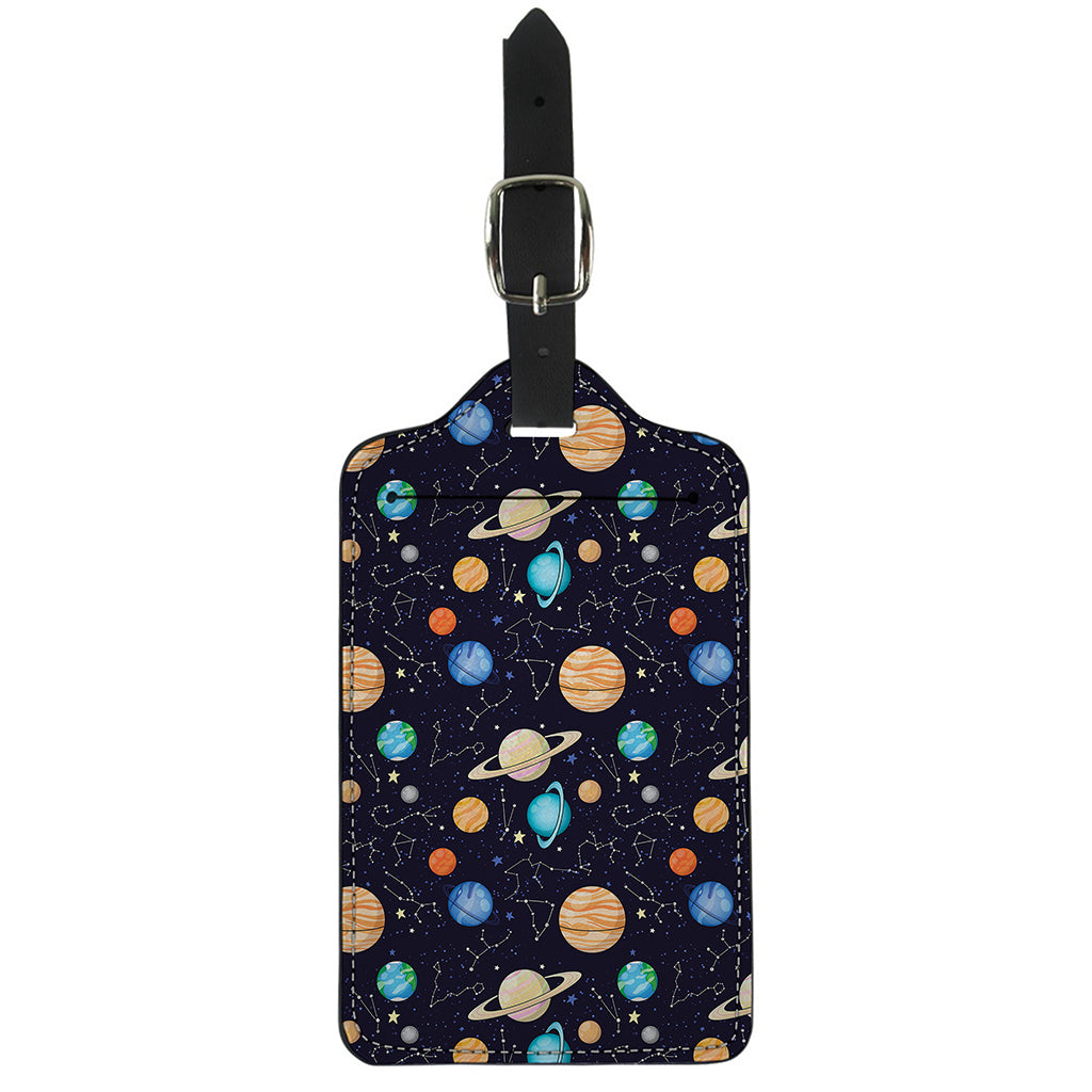 Constellations And Planets Pattern Print Luggage Tag