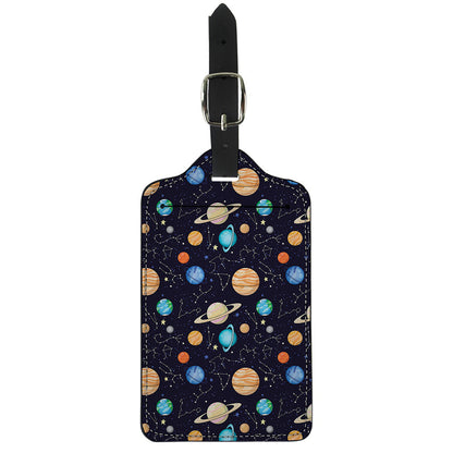 Constellations And Planets Pattern Print Luggage Tag
