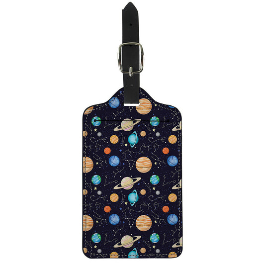 Constellations And Planets Pattern Print Luggage Tag