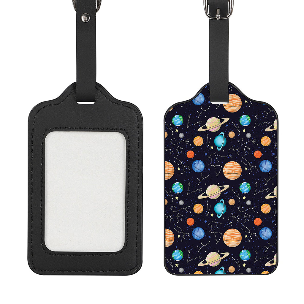 Constellations And Planets Pattern Print Luggage Tag