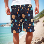 Constellations And Planets Pattern Print Men's Cargo Shorts