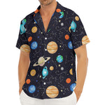 Constellations And Planets Pattern Print Men's Deep V-Neck Shirt