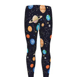 Constellations And Planets Pattern Print Men's leggings
