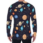 Constellations And Planets Pattern Print Men's Long Sleeve T-Shirt