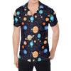 Constellations And Planets Pattern Print Men's Shirt