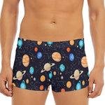 Constellations And Planets Pattern Print Men's Short Boxer Briefs