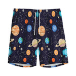 Constellations And Planets Pattern Print Men's Sports Shorts